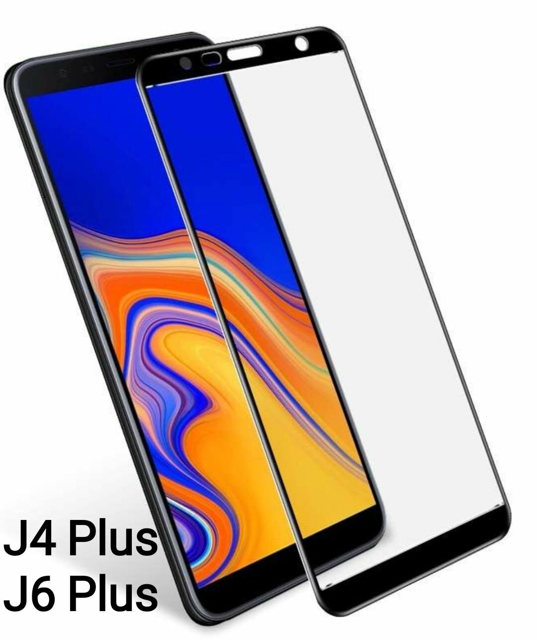 Samsung Galaxy j4+ / j6+ защитное стекло 3D черное для самсунг галакси j4 Plus / j6 plus, ж4 ж6 плюс