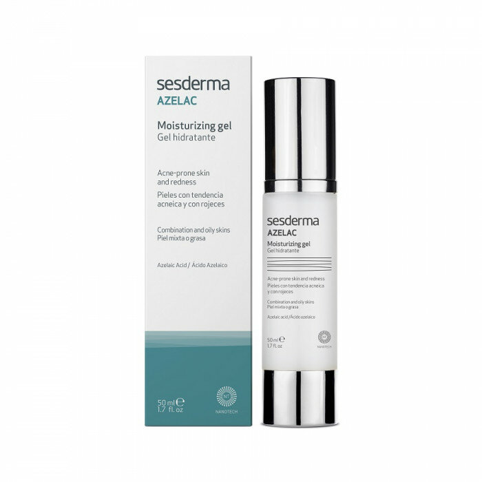 SesDerma Azelac Moisturizing Gel Гель увлажняющий для лица с азелаиновой кислотой, 50 мл.