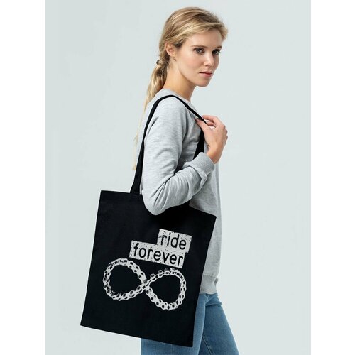 фото Сумка шоппер exsport, фактура гладкая, черный