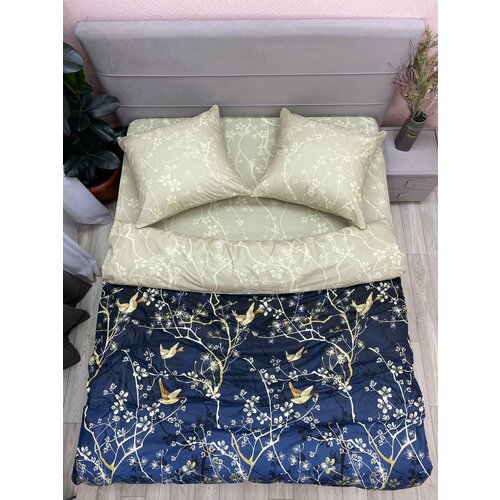 синий, бежевый