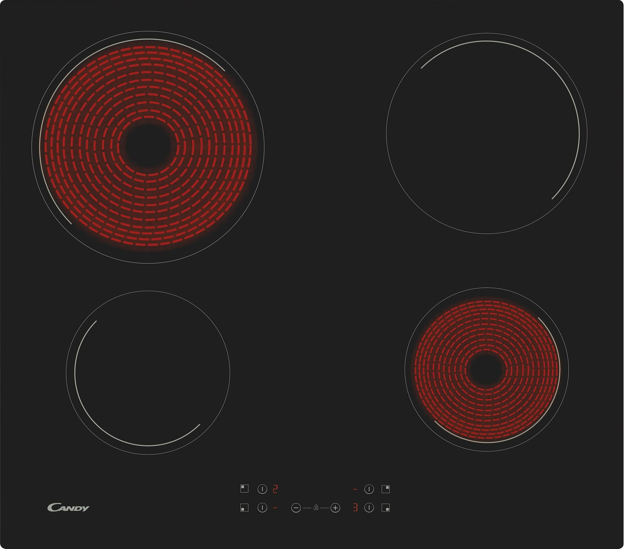 Варочная поверхность Candy CH64CCB/4U2 черный (33803209) - фото №6