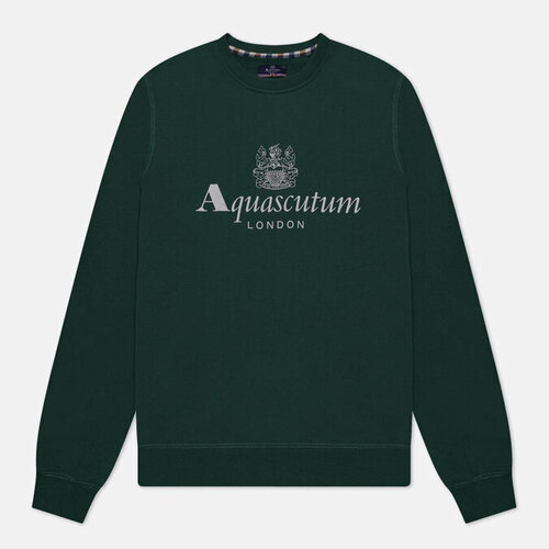 Толстовка Aquascutum, силуэт прямой, размер xxl, зеленый