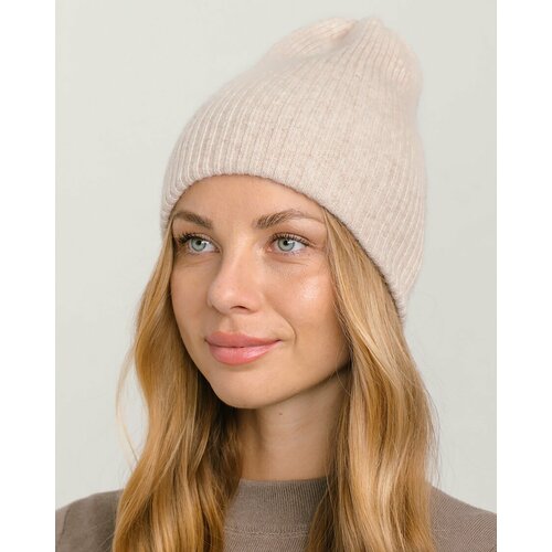 фото Шапка , размер 56-58, бежевый без бренда