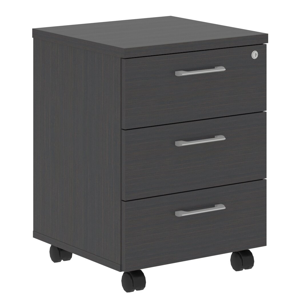 фото Прикроватная тумба с выдвижными ящиками / офисная тумба на колесиках SKYLAND XTEN XMC-3D.1A, белый, 46.5х46.5х63.4 см