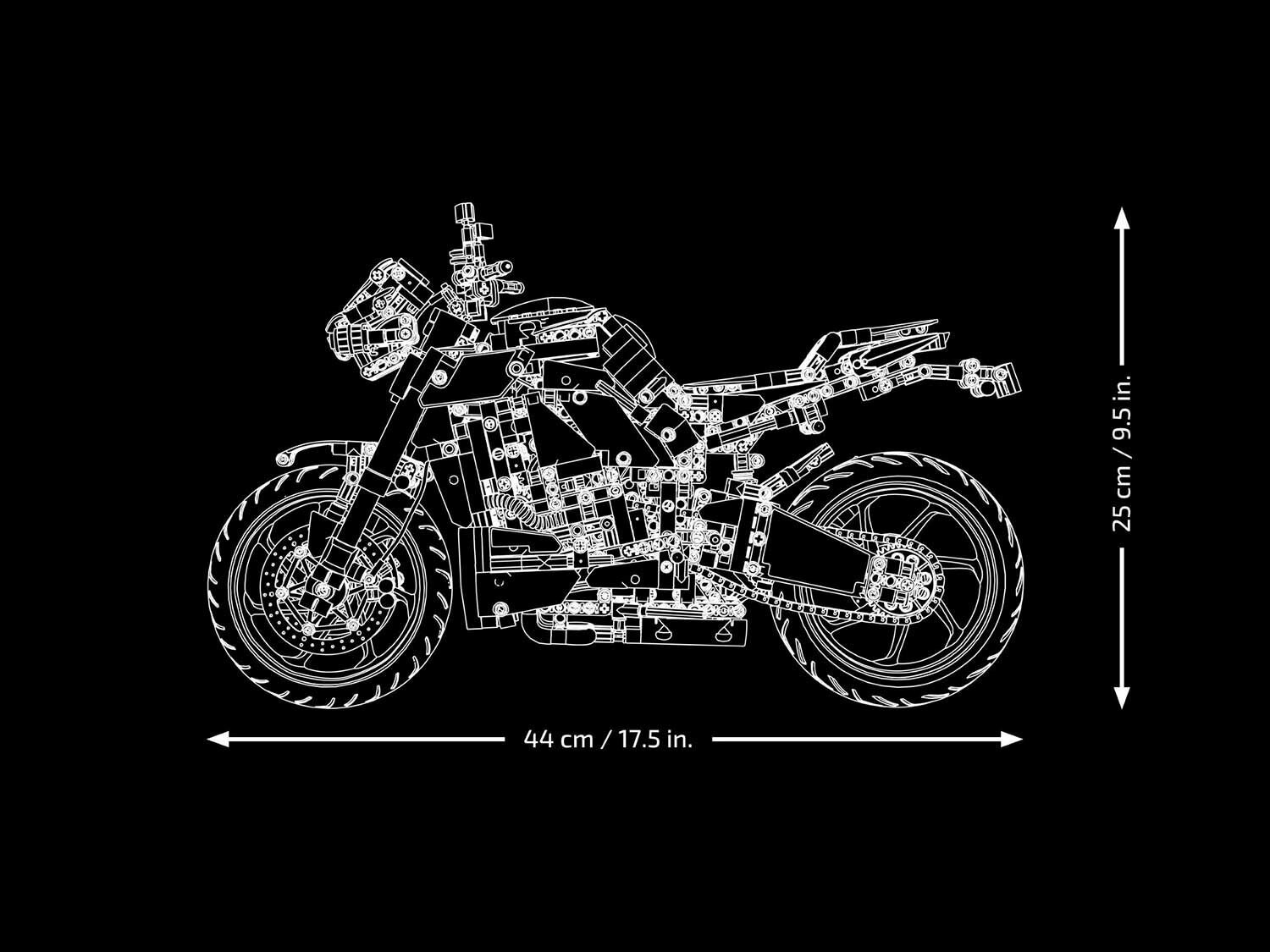 Конструктор Technic мотоцикл "Yamaha MT-10 SP" , 1478 деталей , детский набор Техник, мото 45см. — фото 1