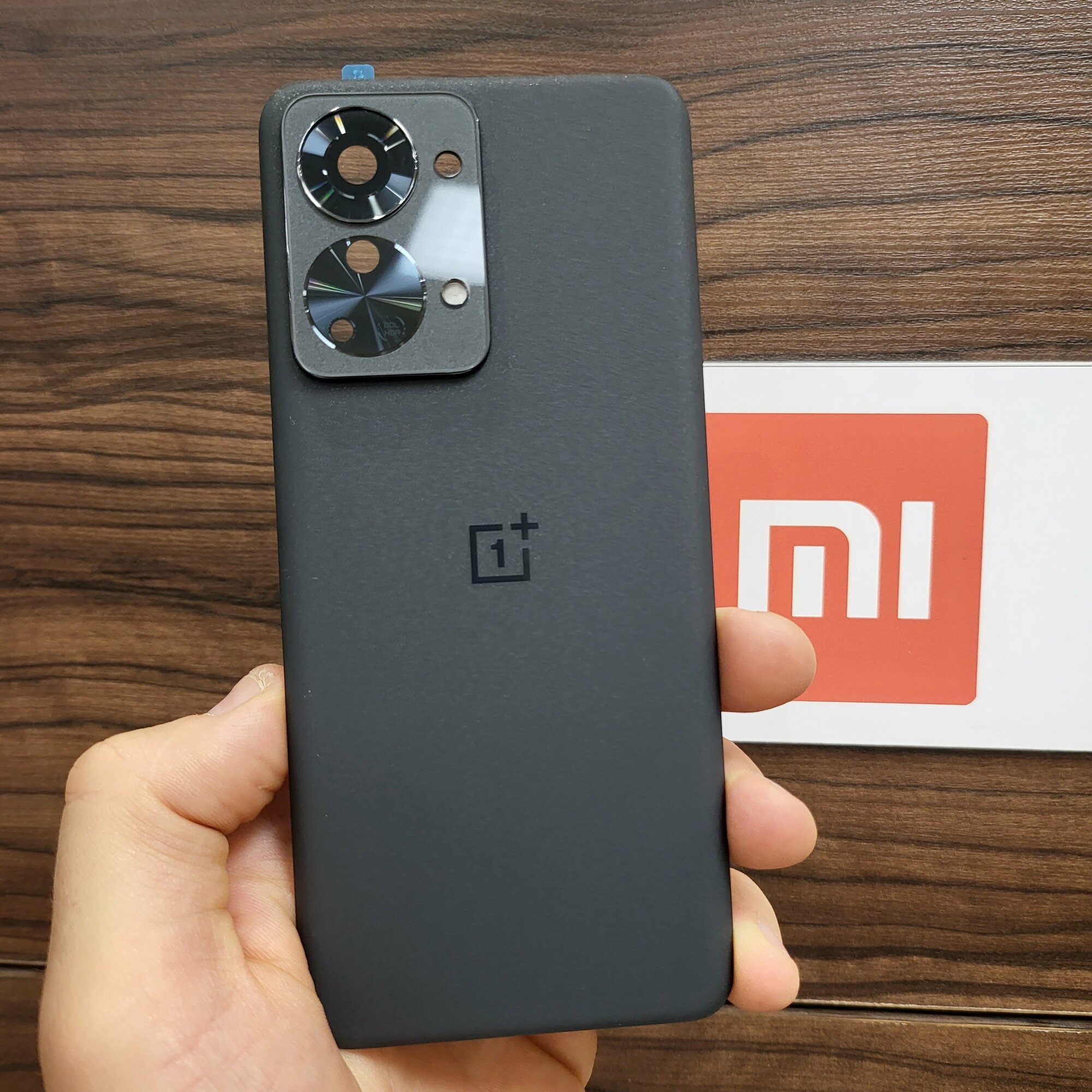 Крышка для OnePlus Nord 2T оригинальная (заднее стекло) цвет: чёрный