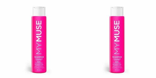 Mymuse Шампунь для волос укрепляющий, SOS восстановление, 400 мл, 2 штуки