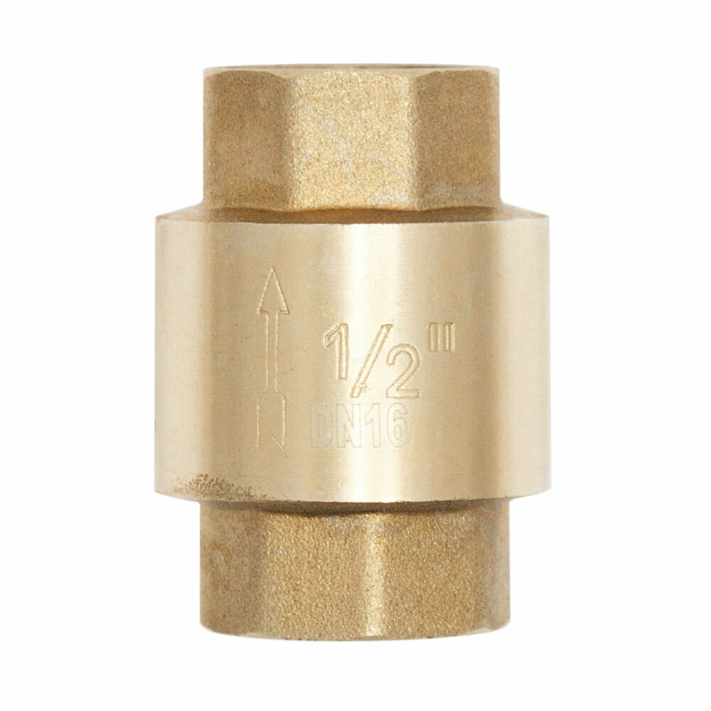 Клапан обратный 1/2" латунный сердечник, латунь/сталь MasterProf — фото 1