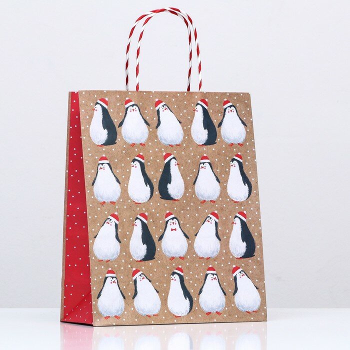 Подарочный пакет КНР "Пингвины", 26х32х12 см (0396.163)