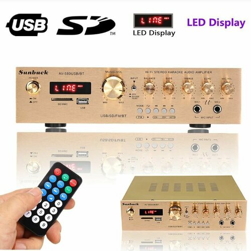 Цифровой Hi-Fi усилитель для домашнего кинотеатра 920 Вт 220 В поддержка Bluetooth FM караоке 5 каналов 839900₽