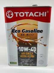 Полусинтетическое моторное масло Eco Gasoline с вязкостью 10w40, 4 литра