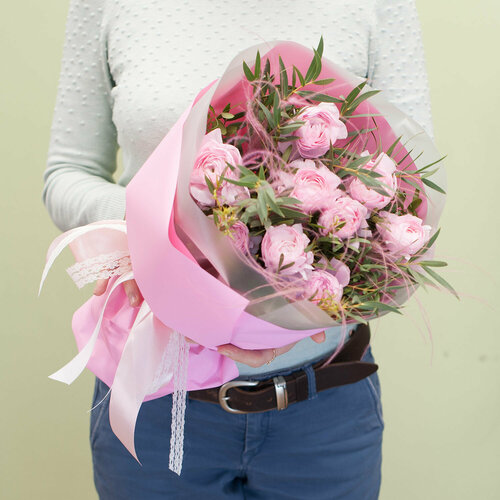 Букет цветов "Розовый жемчуг"