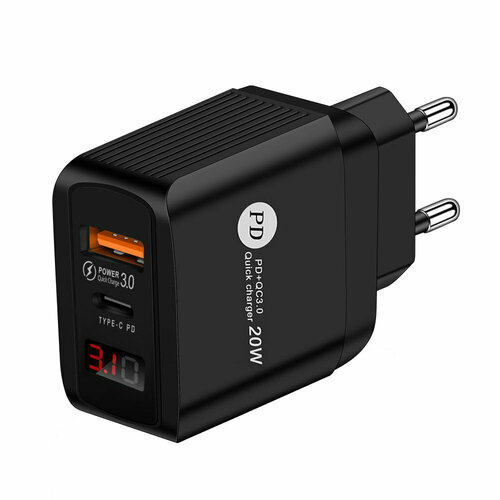 разъем usb 5в 2 4а и usb pd type c 18 вт Зарядное устройство для телефона на 2 USB-порта