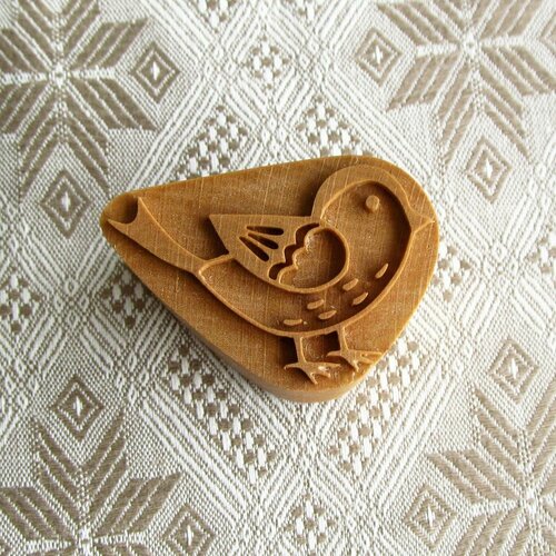Штамп из дерева Птичка Для ткани оттисков на мыле глине 450₽