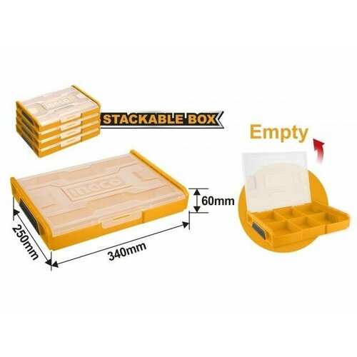 Пластиковый органайзер 340х250х60 мм INGCO HKTV01 1100₽