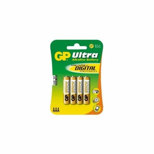 Батарейка Э/п GP Ultra 24A LR03/286 BL4, 4 шт. батарейка э п тест на правду lr03 286 bl1 crt12 отрывная лента 12 шт