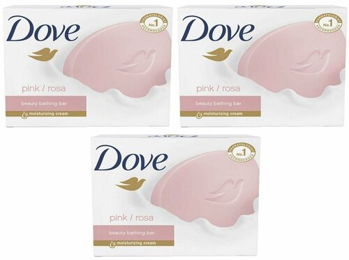 Dove Крем-мыло туалетное Pink Rosa, 135 гр, 3 шт