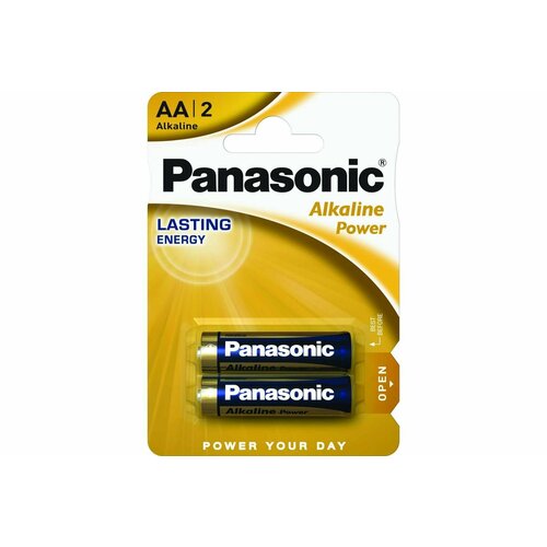 Батарейки щелочные - Panasonic, тип AА пальчиковые, 1.5V, 2 шт. в 1 наборе