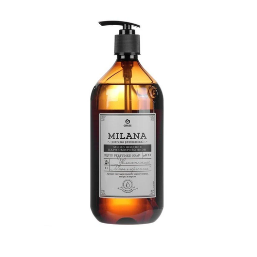 GraSS Жидкое парфюмированное мыло Milana Perfume Professional (флакон 1000мл) (а антифриз shell coolant standard 1кг зеленый