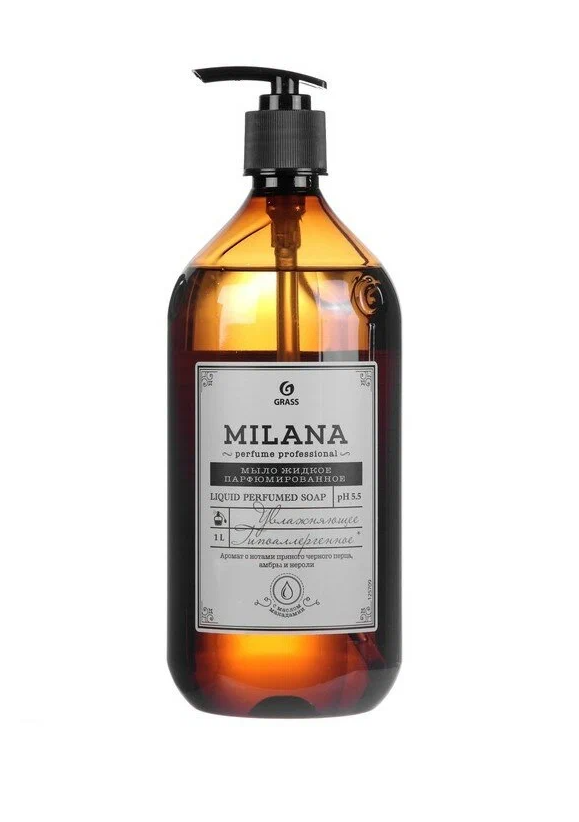 фото GraSS Жидкое парфюмированное мыло Milana Perfume Professional (флакон 1000мл) (а