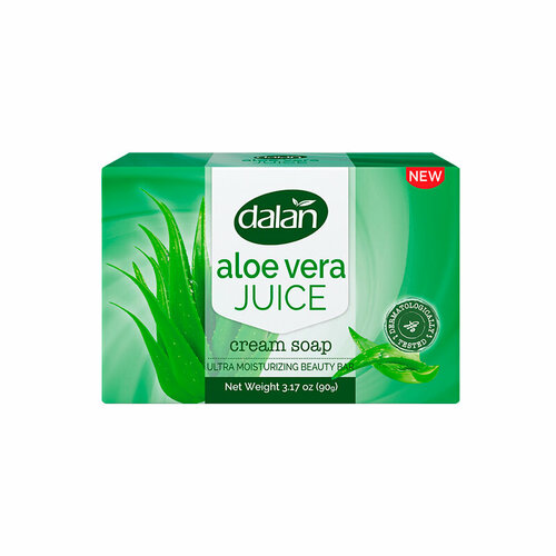 Туалетное крем-мыло Dalan Cream Soap Aloe Vera Juice 90 г новогодний сет из тайской косметики нежное алоэ