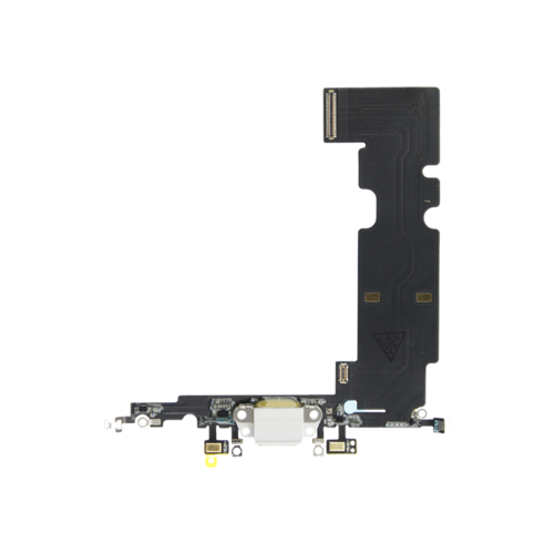 Шлейф разъём зарядки для iPhone 8 Plus (микрофон) белый