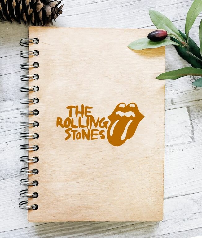 Скетчбук деревянный The Rolling Stones, Роллинг Стоунз №4