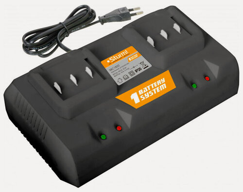 Изображение товара Зарядное устройство Sturm! SBC1822 1BatterySystem 18 В, 2 x 4 А для двух батарей