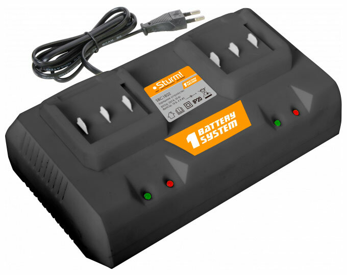 Зарядное устройство Sturm! SBC1822 1BatterySystem 18 В 2 x 4 А для двух батарей