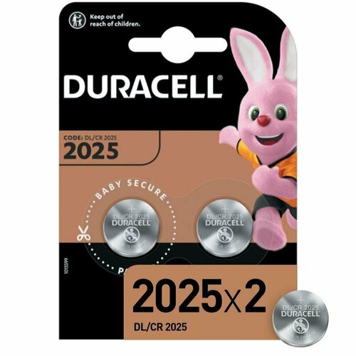 Duracell Батарейка литиевая CR2025 3v (блистер 2 шт.) батарейка smartbuy cr2025 литиевая sbbl 2025 5b 3v 5 шт