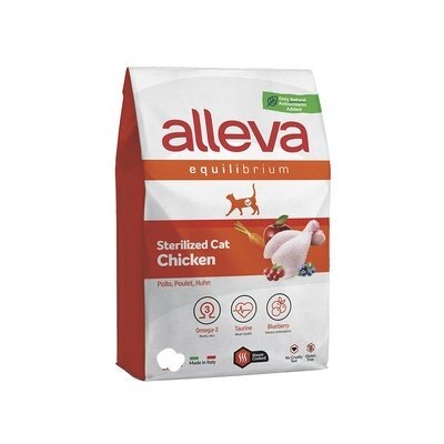 ALLEVA EQUILIBRIUM CAT для кошек Sterilized Chicken / кастрированных котов и стерилизованных кошек с курицей 10 кг 1622 новинка