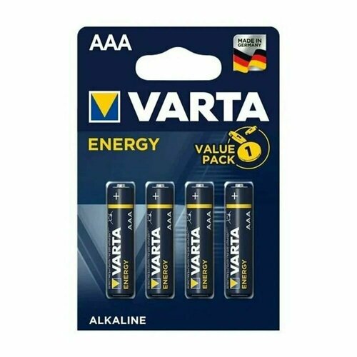 Батарейки Varta ENERGY LR03 AAA BL4 Alkaline 1.5V (4103) (4/40/200) батарейки varta lr03 aaa energy 4103 алкалиновые щелочные мизинчиковые 4шт 1 5v