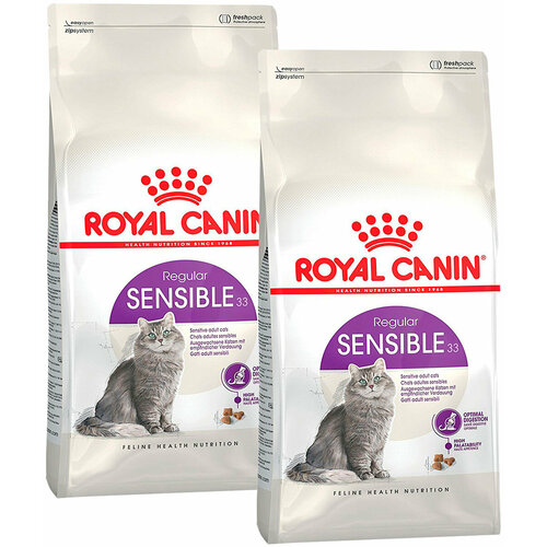 Сухой корм ROYAL CANIN SENSIBLE 33 для взрослых кошек при аллергии (0,2 кг + 0,2 кг)