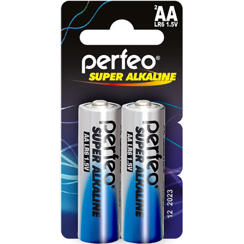 Батарейка AA щелочная Perfeo LR6/2BL mini Super Alkaline 2 шт