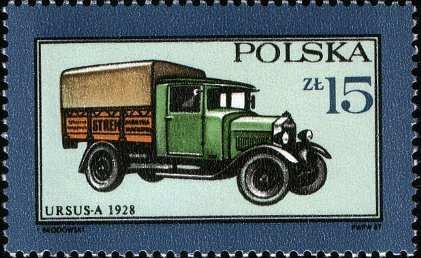 (1987-019) Марка Польша "Грузовик Ursus-A, 1928" Автомобили и мотоциклы I Θ