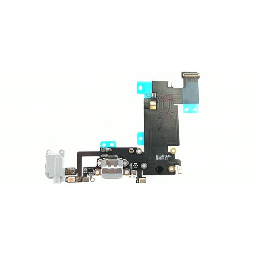 Шлейф iPhone 6S Plus с системным разъемом, разъемом гарнитуры, микрофоном серый