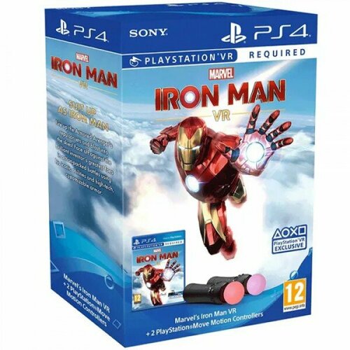 Marvel's Iron Man VR+Playstation Move Motion Controller 2шт. (русская версия) (PS4)