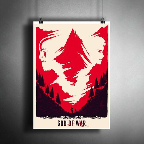 игра god of war 3 для playstation 3 Постер плакат для интерьера Компьютерная игра: God of War. Игра Бог Войны. PlayStation 4 / A3 (297 x 420 мм)
