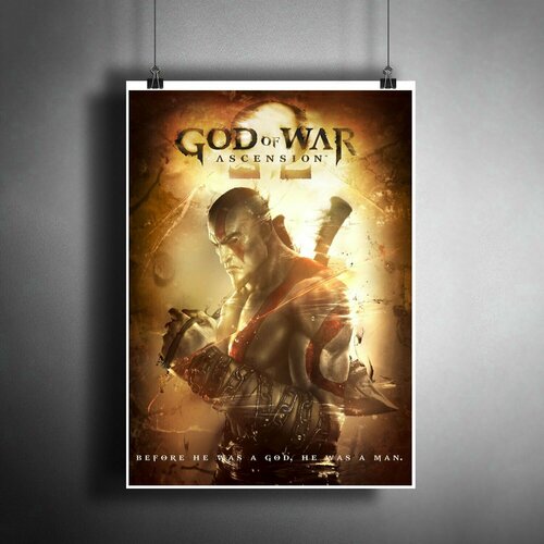 игра god of war playstation 4 русская версия Постер плакат для интерьера Компьютерная игра: God of War. Игра Бог Войны. PlayStation 4 / A3 (297 x 420 мм)