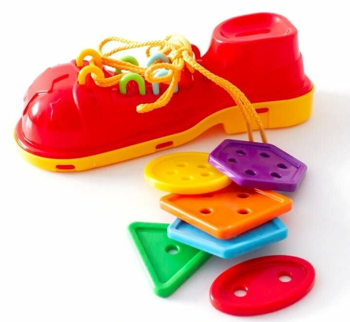 Развивающий набор "Красный ботинок с пуговками"