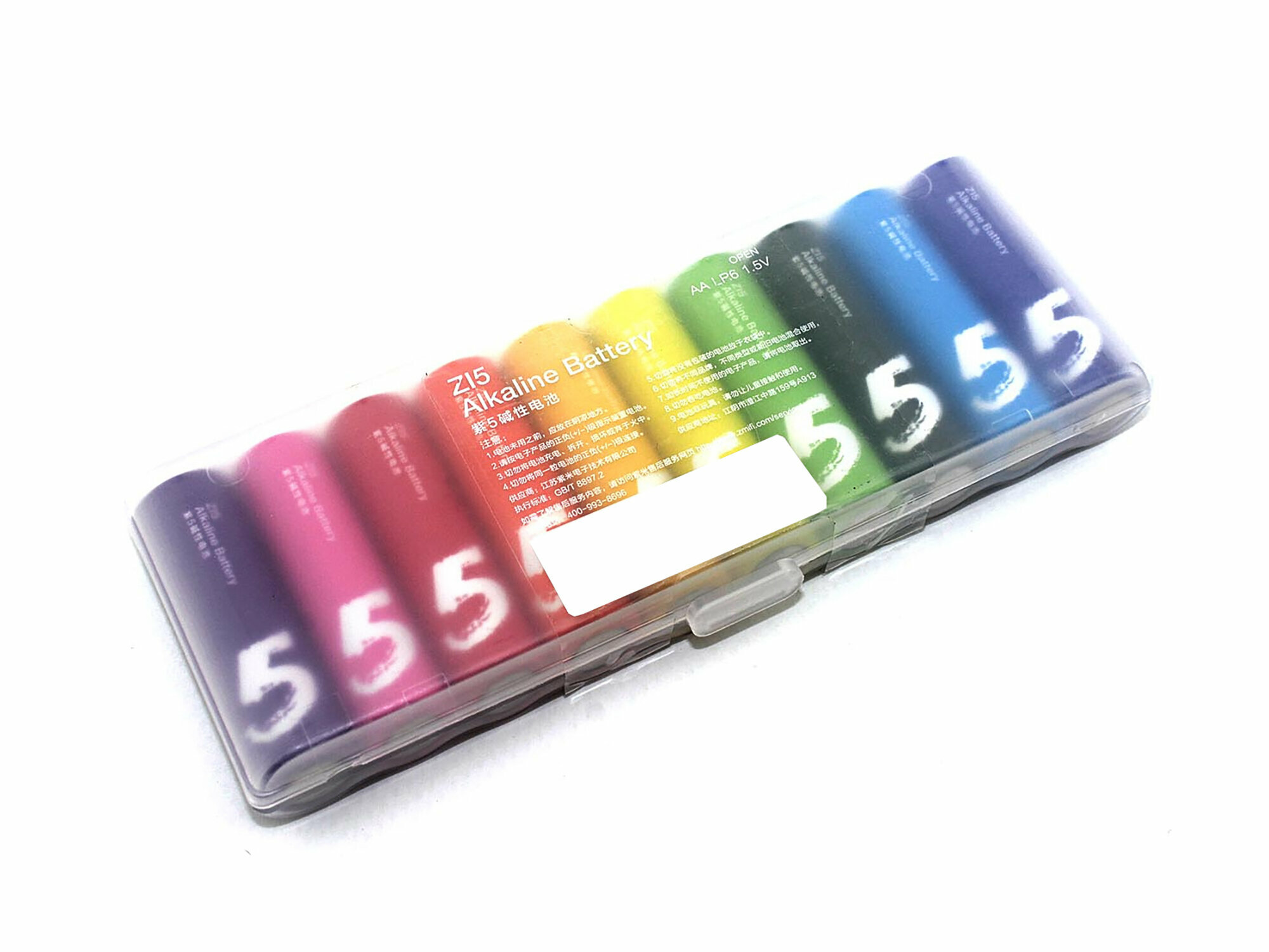 Батарейки алкалиновые Xiaomi ZI5-AA Rainbow Colors 10 