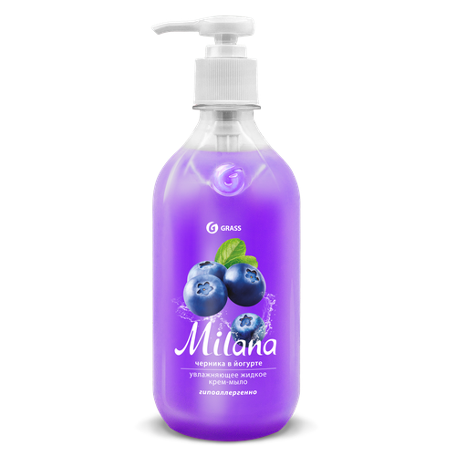 Жидкое крем-мыло Milana «Черника» 0.5 л жидкое крем мыло milana черешня 0 5 л
