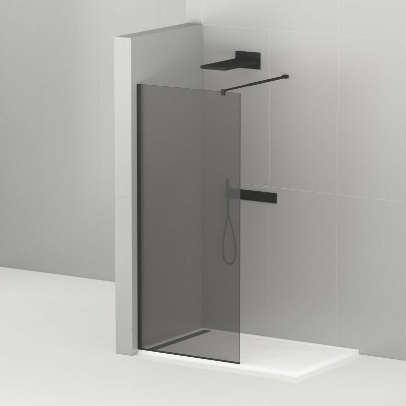 фото Душевое ограждение Cezares Liberta L-1-80 серый/профиль черный