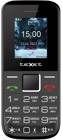 Мобильный телефон teXet TM-206 Чёрный