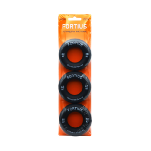 Набор кистевых эспандеров Fortius 30, 40, 50 кг. (One Size) фиолетовый