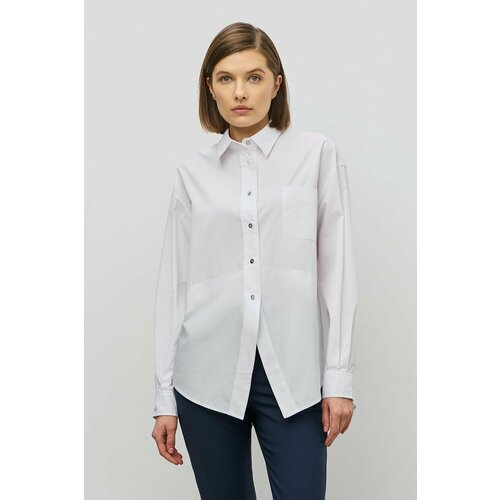 Блуза Baon, размер 48, белый блуза baon размер 48 белый черный