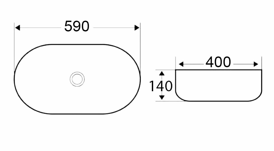 Раковина санфаянс накладная овальная BAU Nimb 59х40, белая - фотография № 11