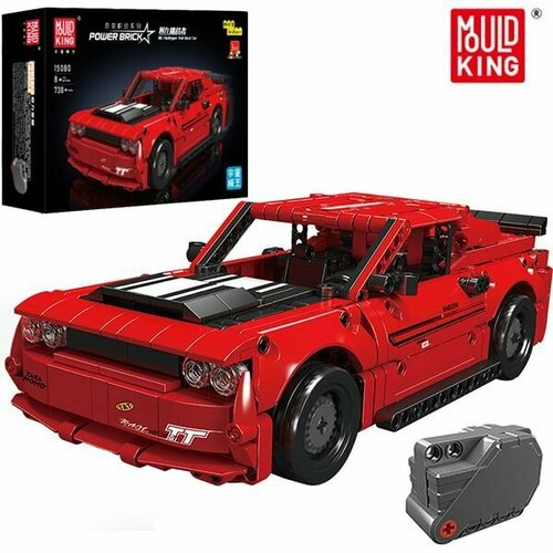 конструктор mould king 13156 синий технический moc apollo ie super racing car 1669 деталей автомобиль с дистанционным управлением подарки для детей Конструктор Mould King 15080 Dodge Challenger MOC суперкар, 738 деталей, Подарки для детей, Коллекционные игрушки