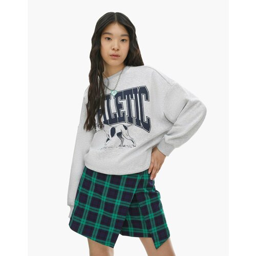 фото Юбка-шорты gloria jeans, размер 11-12л/152 (38), синий, зеленый