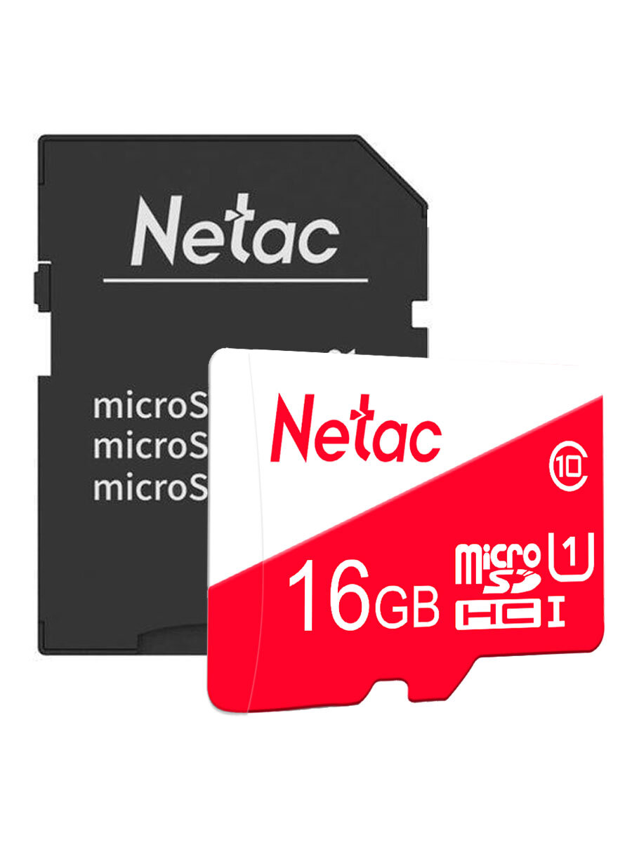 Карта памяти microSD 16 ГБ Netac Class 10 P500 Eco ( NT02P500ECO-016G-R )